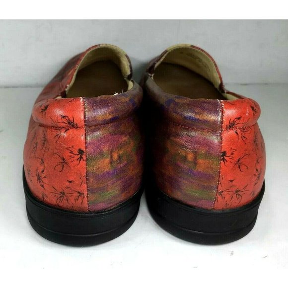 ITALIAN Multicolor Leather 'Woman in a Red Dress' Flat Loafer Shoes - Size 8 M - Picture 5 of 12